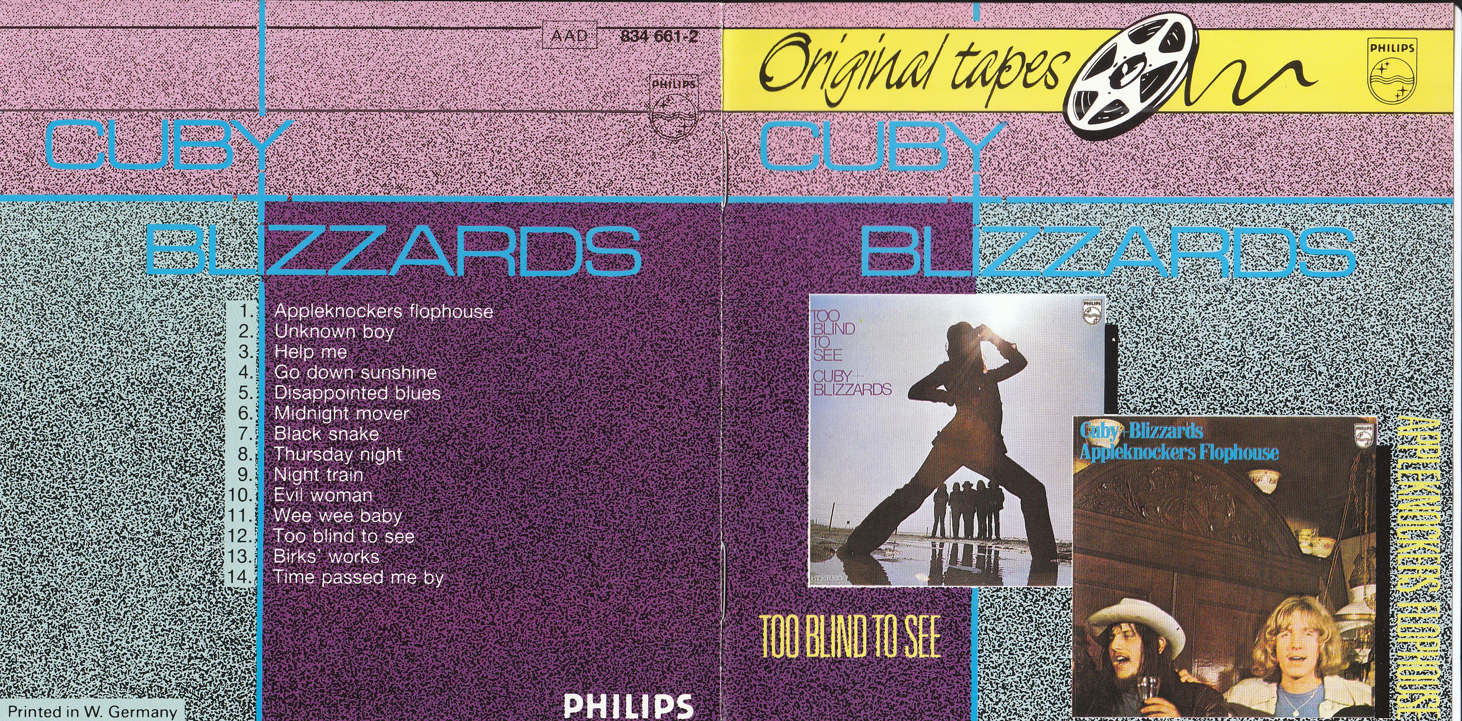 Cuby + Blizzards  Appleknockers Flophouse + Too Blind To See : Front + Inlay